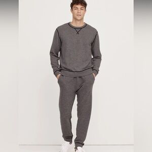 NakedCashmere Set Mateo Crewneck Top M Myles Joggers L Color Smoke